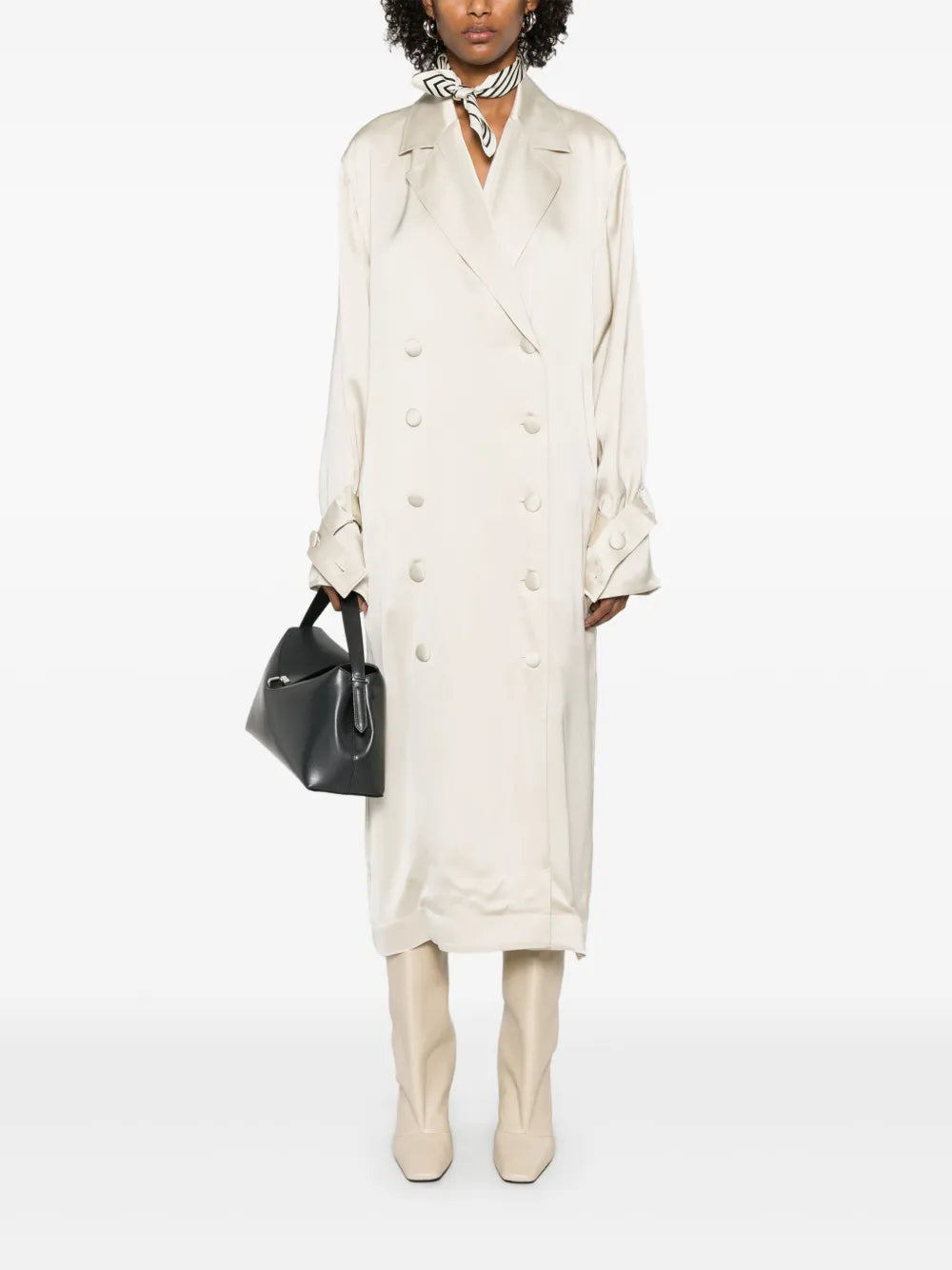 Straight Satin Trench Coat