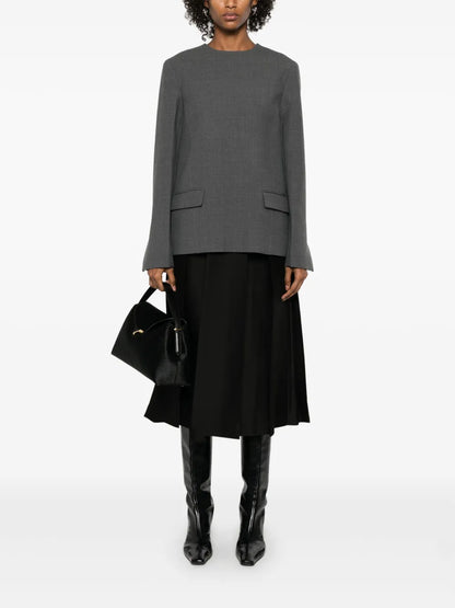 Mélange-Effect Blouse