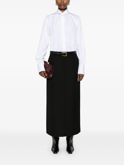 Low-Waist Straight Maxi Skirt