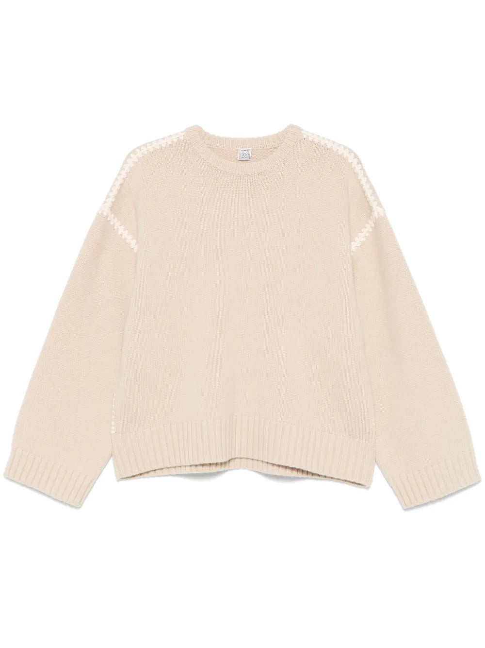 Embroidered-Trim Sweater