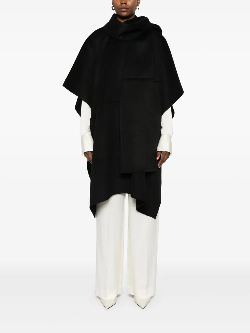 Scarf-Detailing Cape