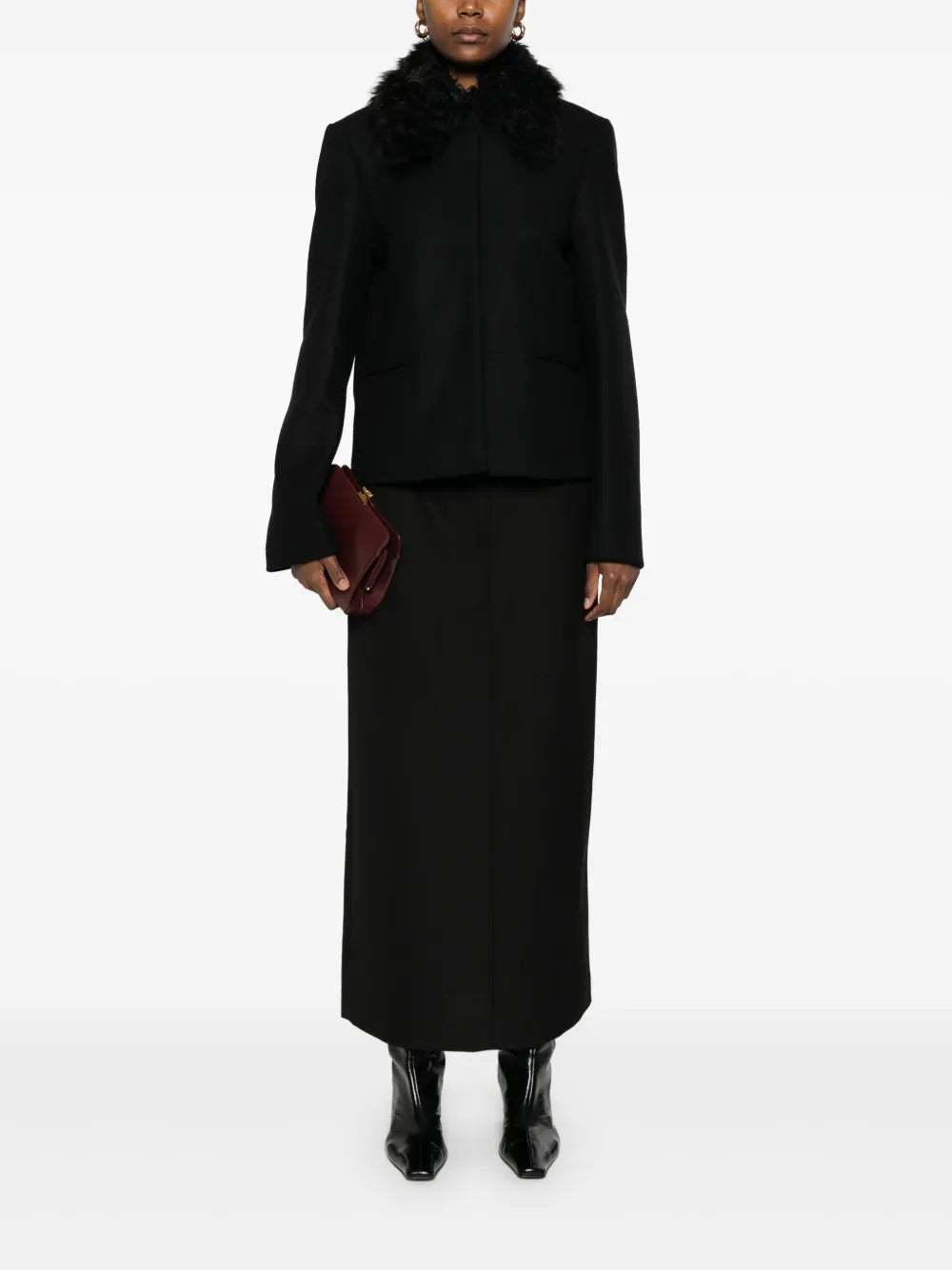 Shearling-Collar Jacket