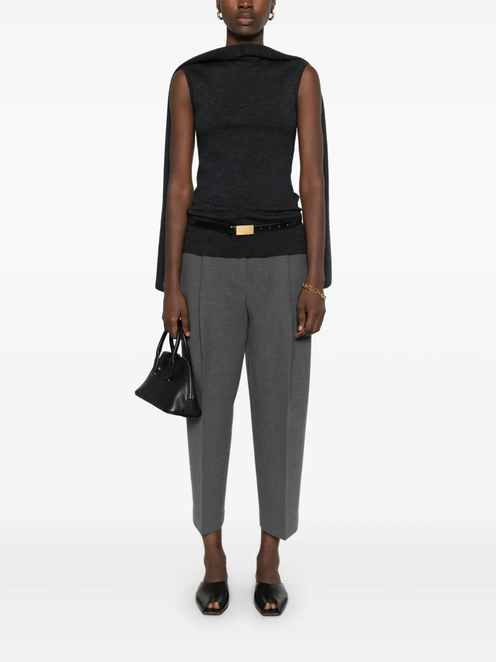 Scarf-Detailing Sleeveless Top