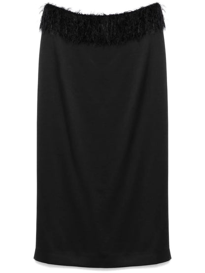 Fringed Maxi Skirt