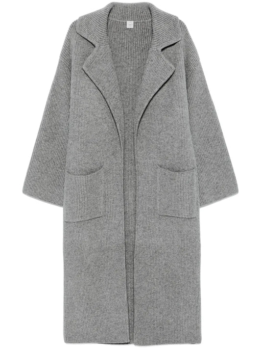 Ribbed-Knit Cardi-Coat