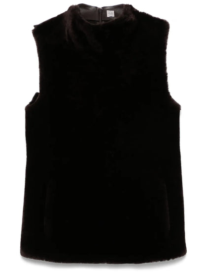 Shearling-Panel Top