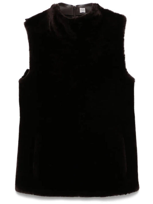 Shearling-Panel Top