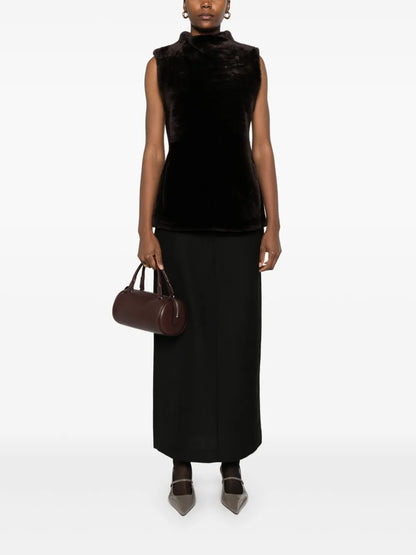 Shearling-Panel Top