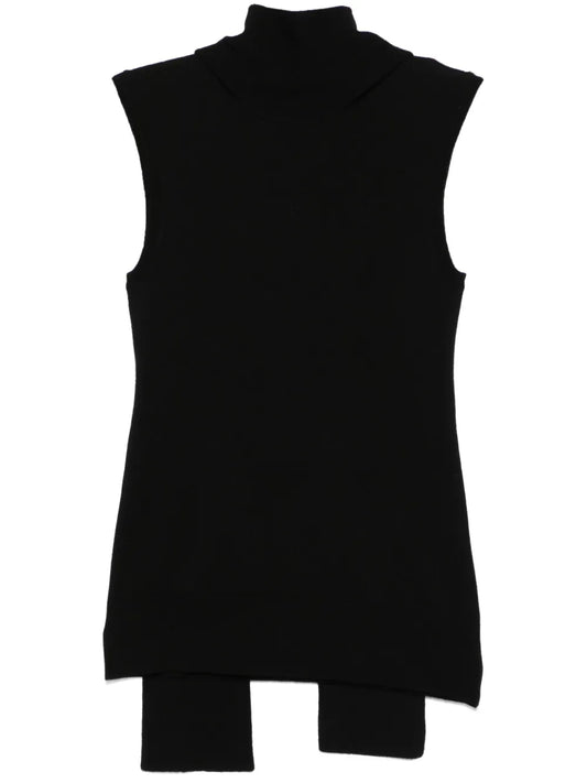 Scarf-Detailing Sleeveless Top