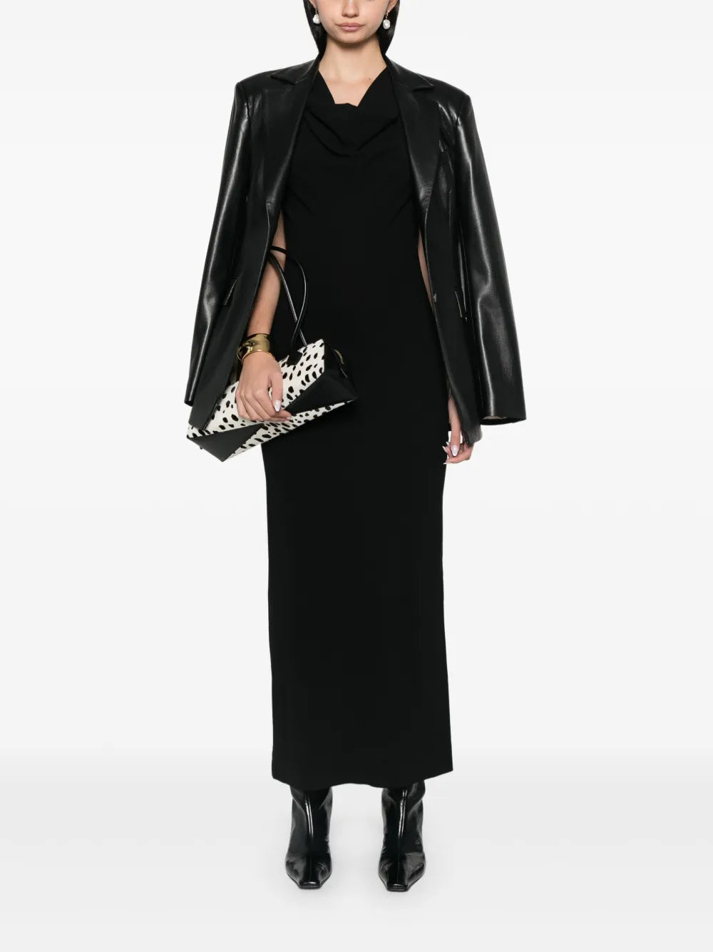 Cowl-Neck Maxi Dress