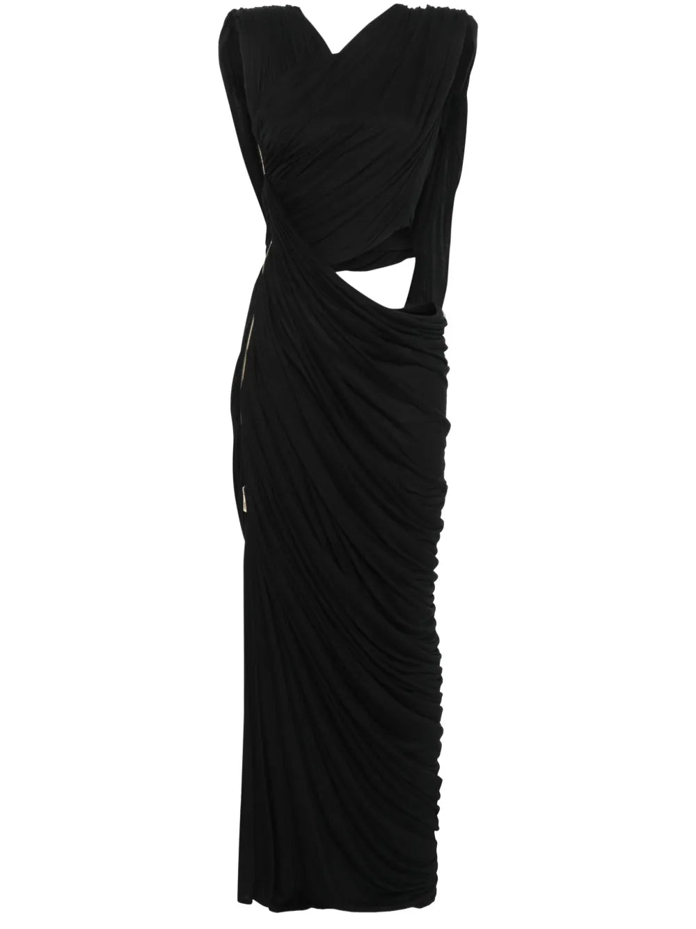 Draped-Detail Gown