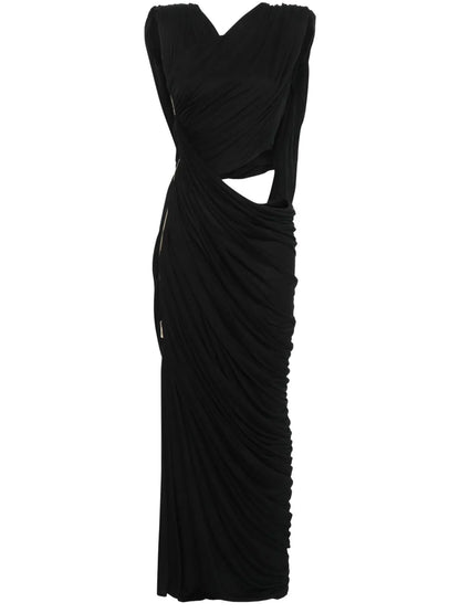 Draped-Detail Gown