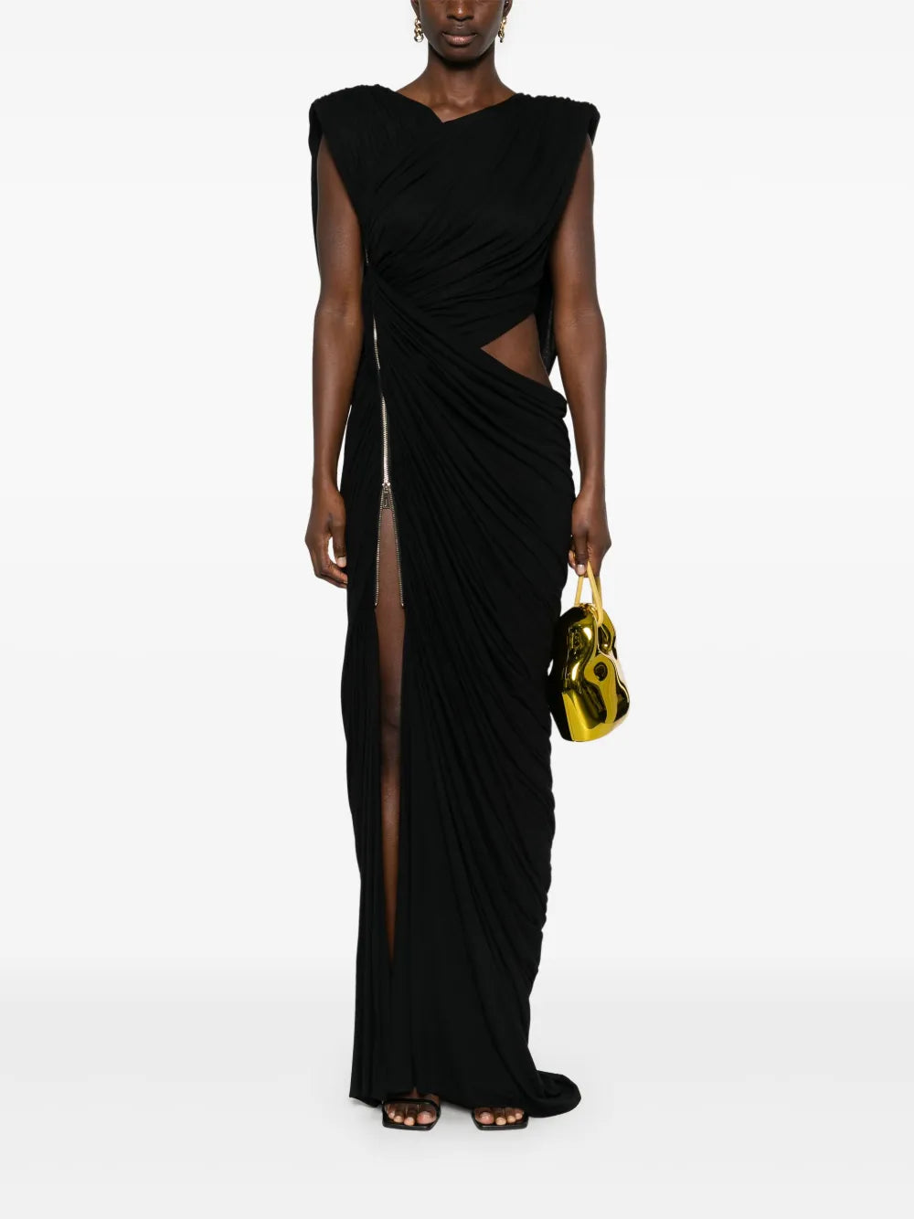 Draped-Detail Gown