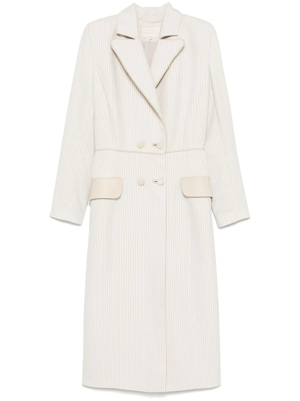 Pinstriped Trench Coat