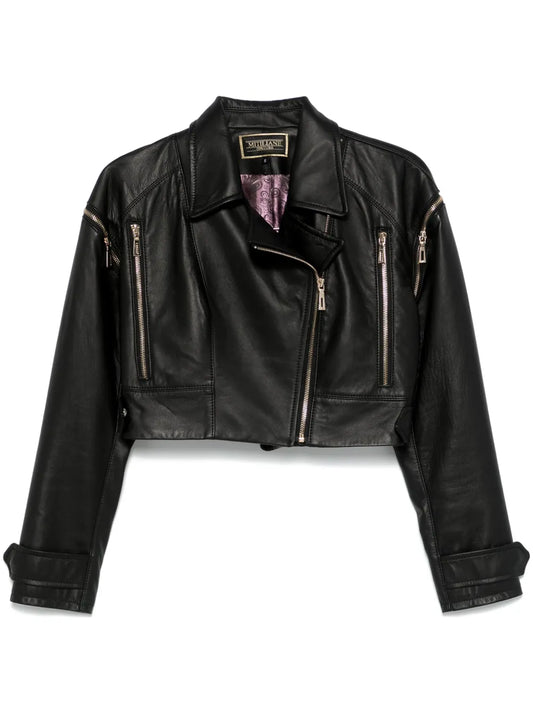 Detachable-Sleeves Leather Jacket