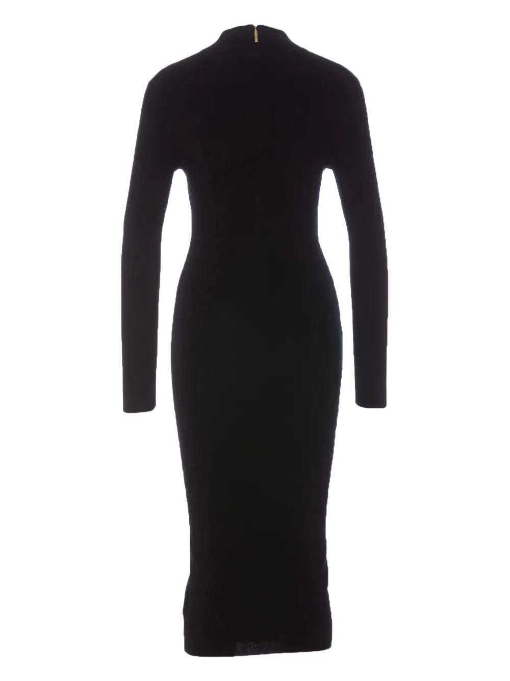 Mock-Neck Midi Dress