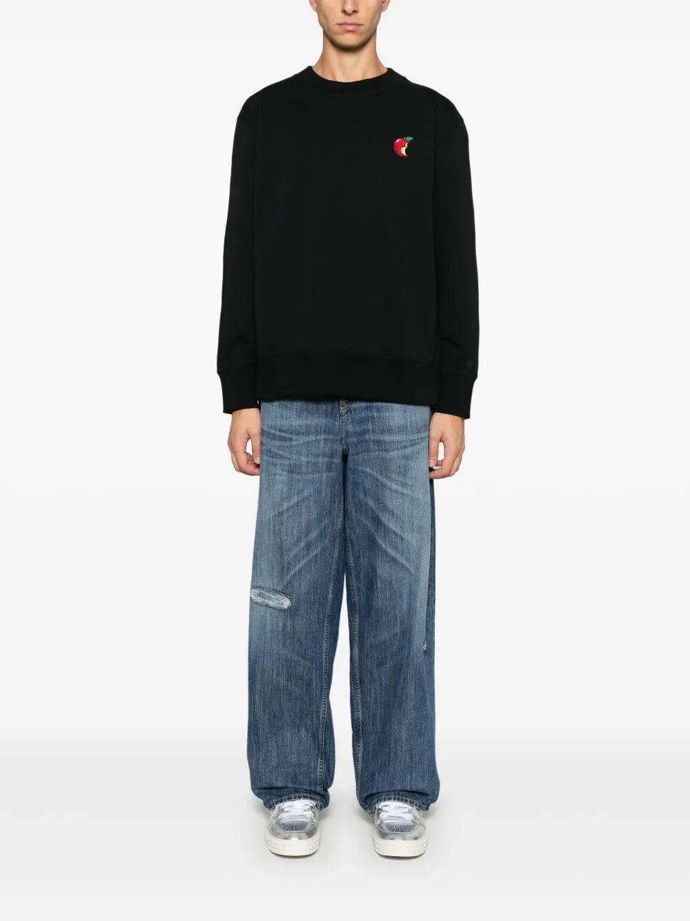 Apple-Embroidered Sweatshirt
