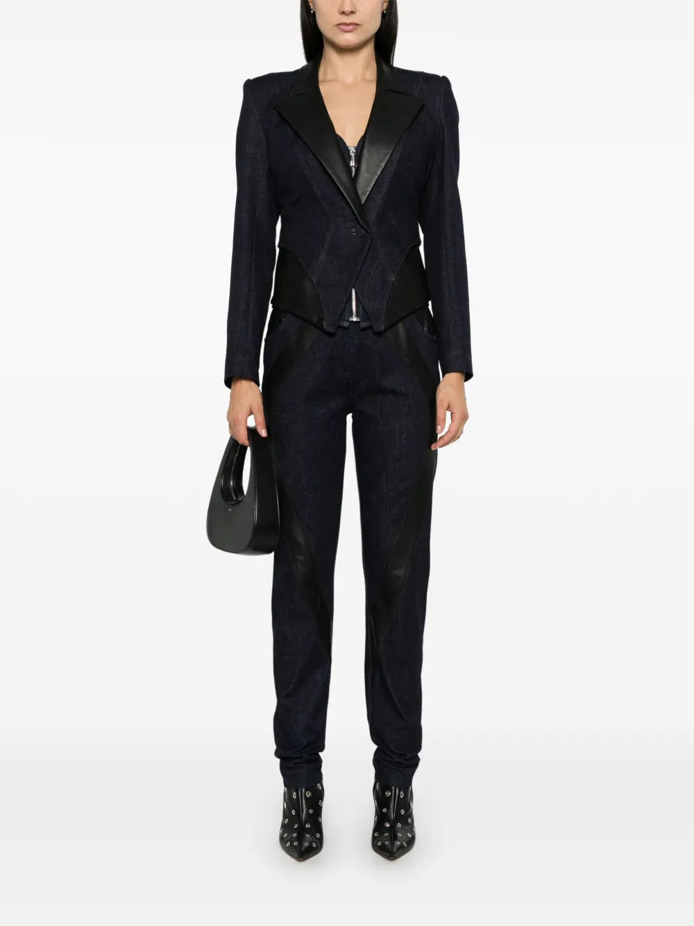 Leather-Inserts Blazer