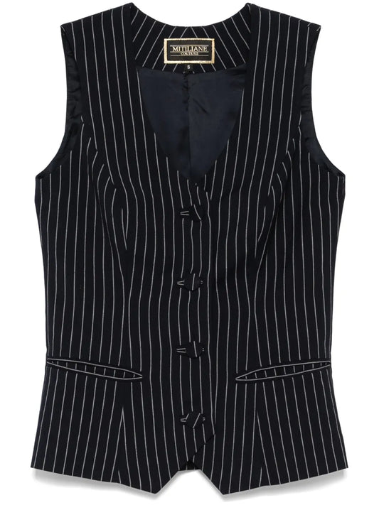 Pinstriped Vest