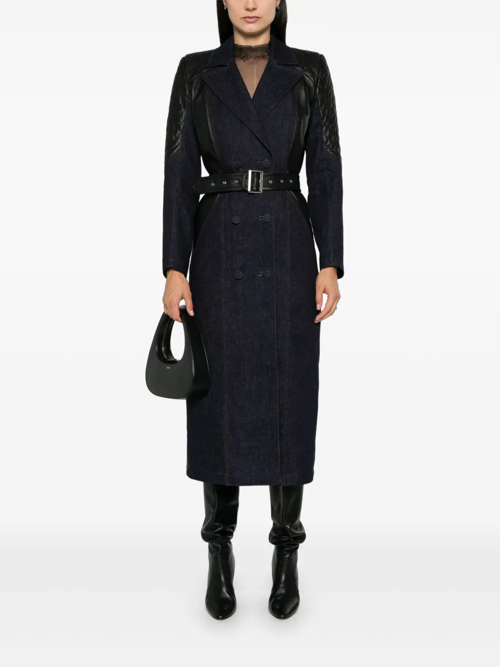 Leather-Inserts Trench Cot