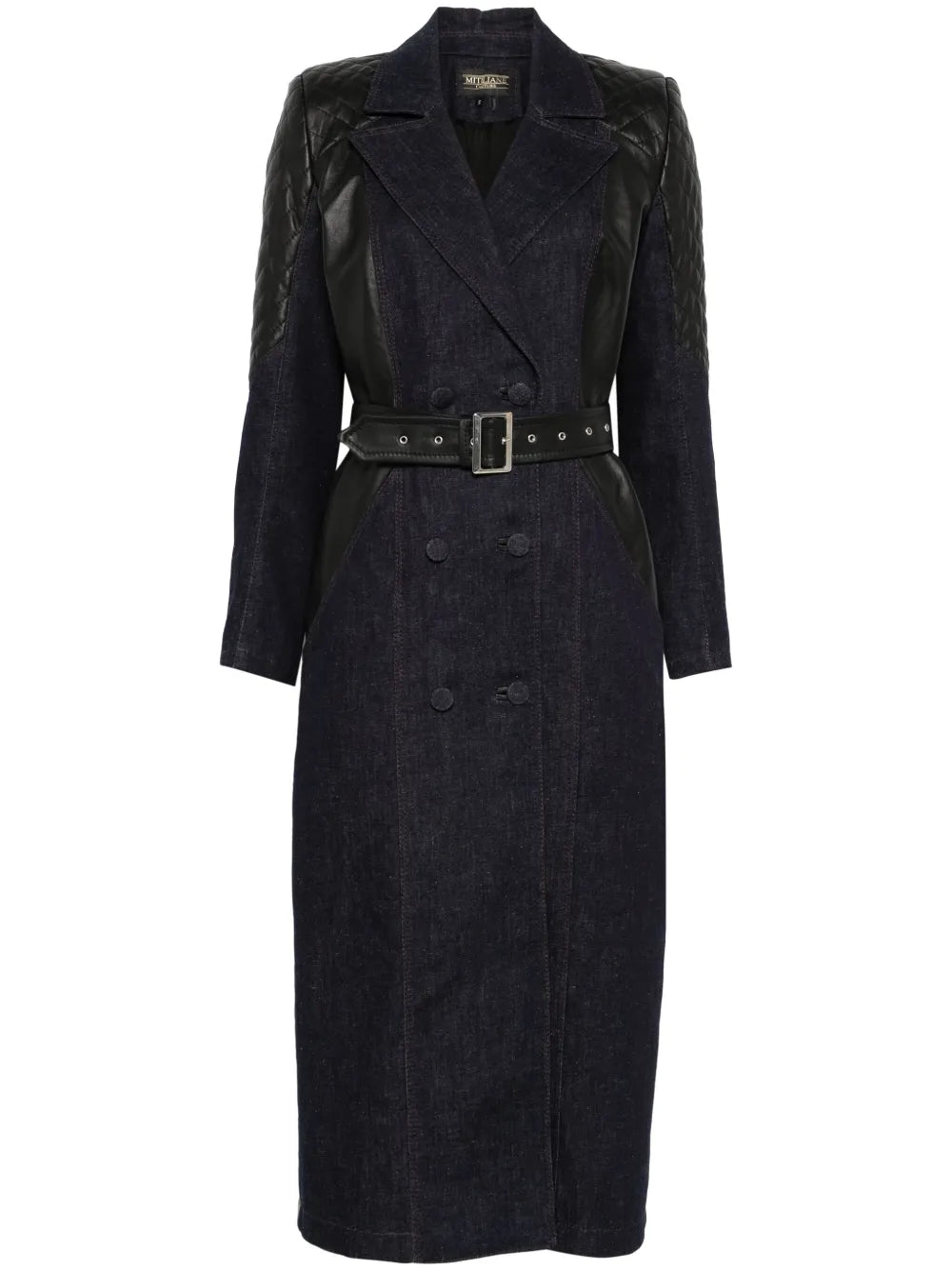 Leather-Inserts Trench Cot