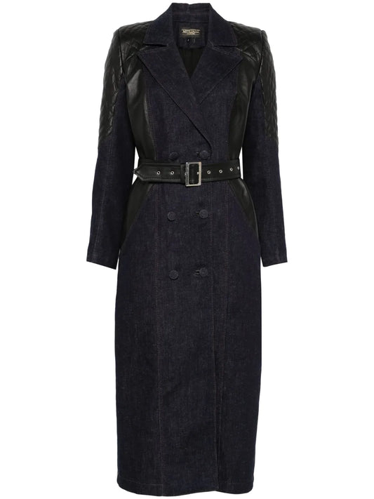 Leather-Inserts Trench Cot