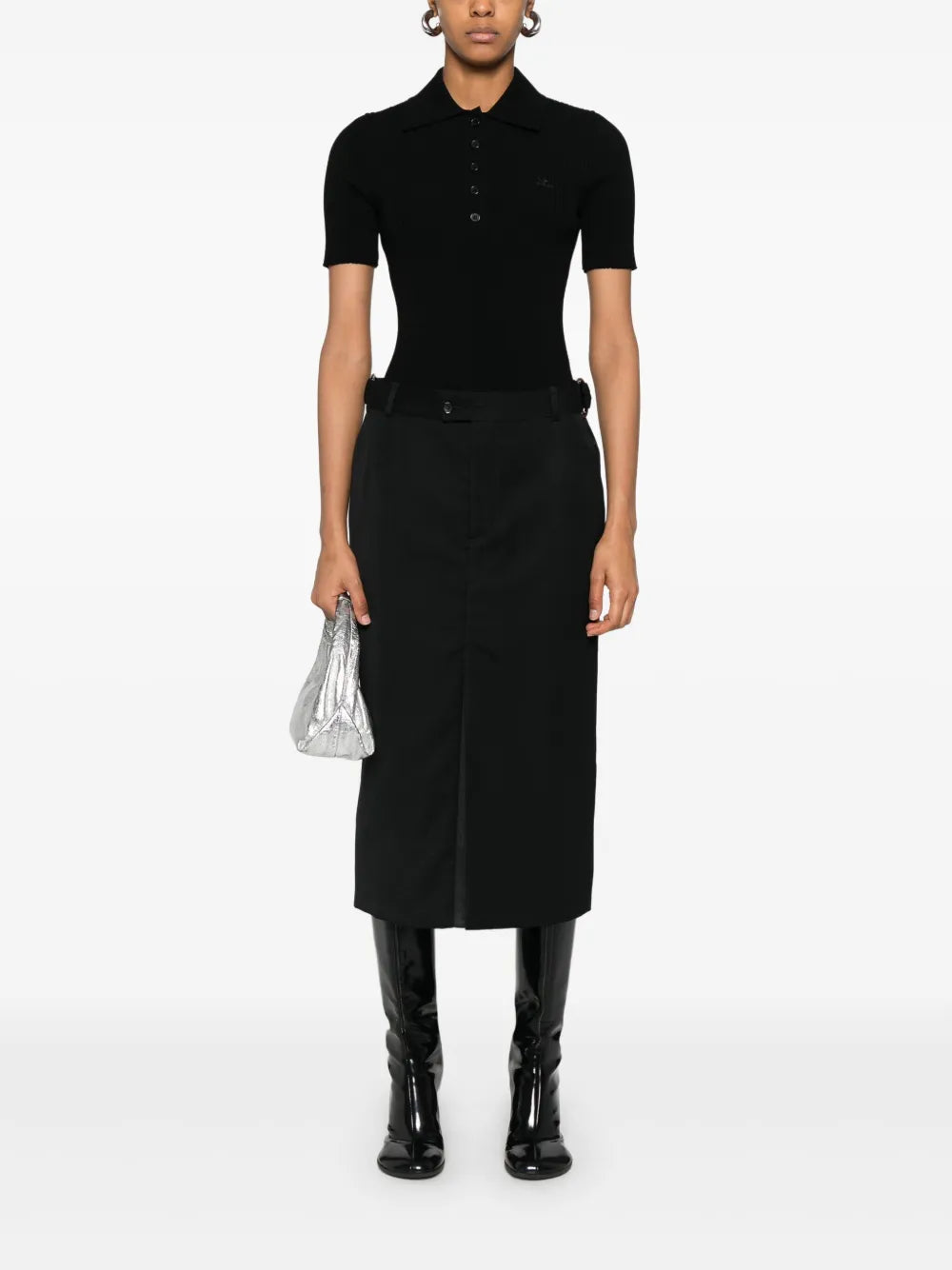 Iconic Ribbed-Knit Polo Shirt