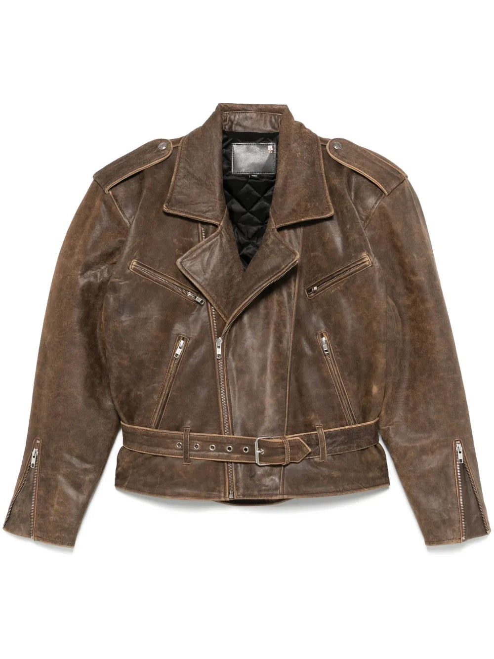 Oversize-Shoulder Biker Jacket