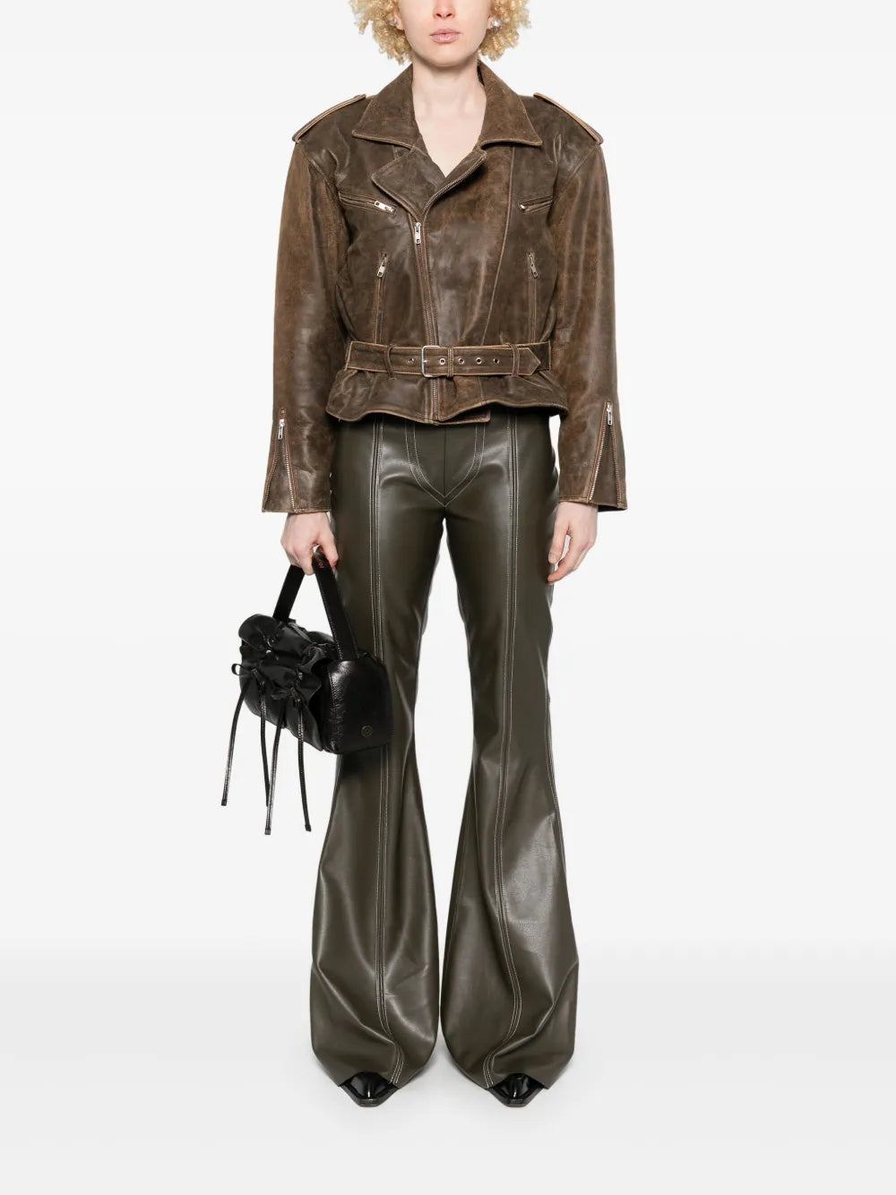 Oversize-Shoulder Biker Jacket