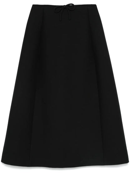 Bow-Detailed Midi Skirt