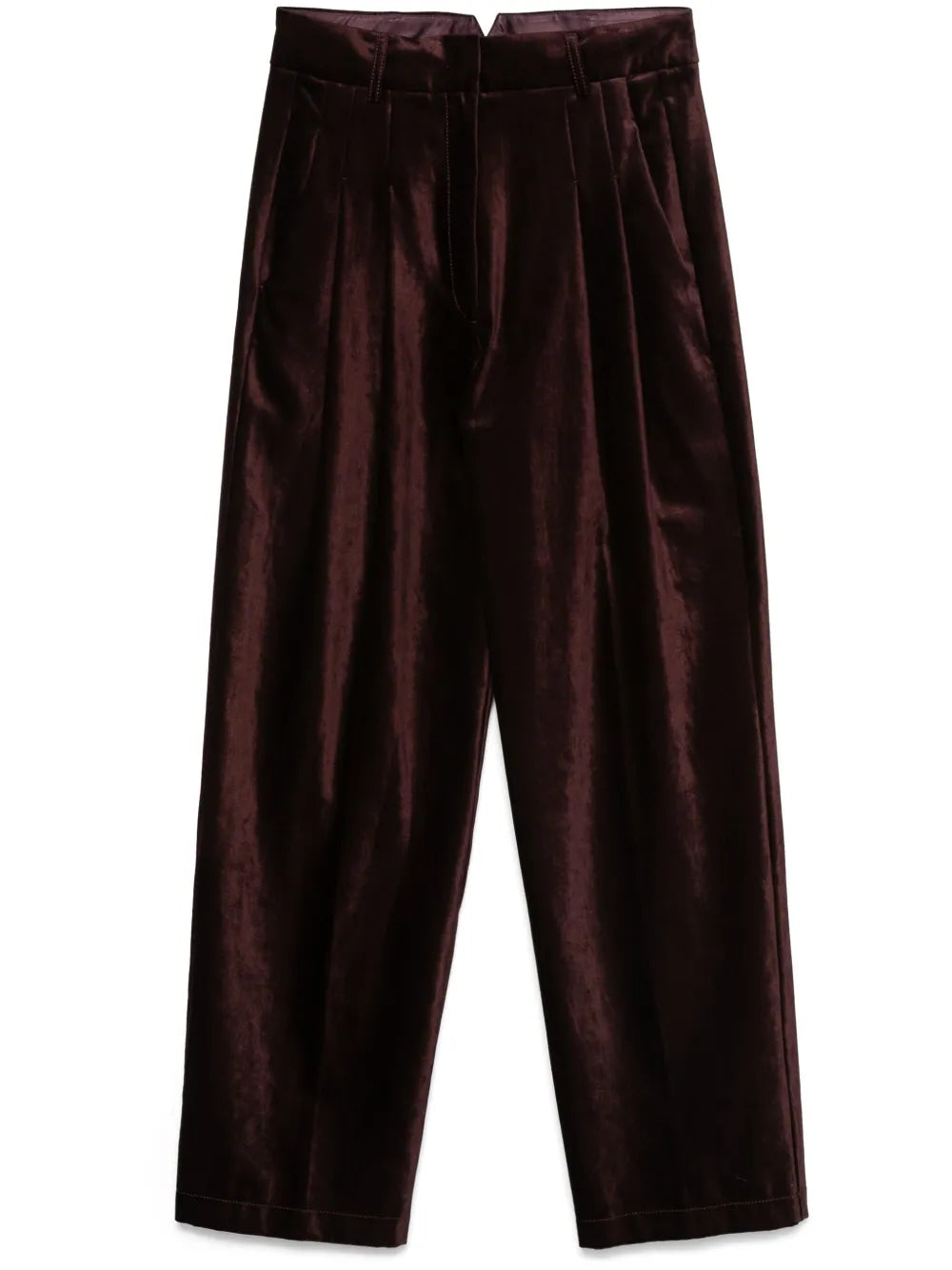 Pleated Velvet Trousers