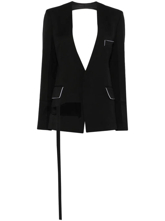 Shrunken Collarless Jacket