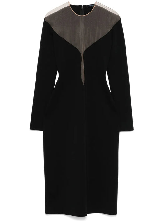 Double-Layer Midi Dress