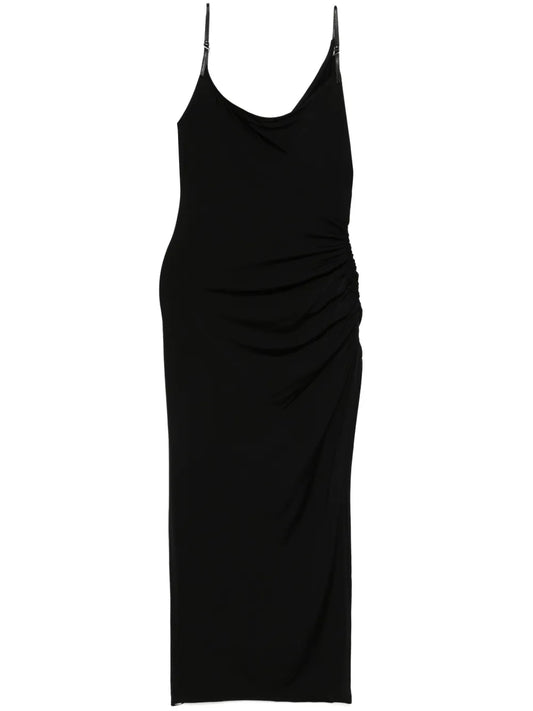 Asymetrical Buckled Maxi Dress