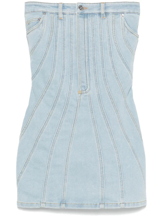 Strapless Denim Mini Dress