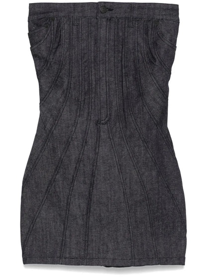 Strapless Denim Mini Dress