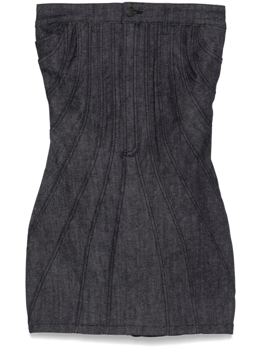 Strapless Denim Mini Dress
