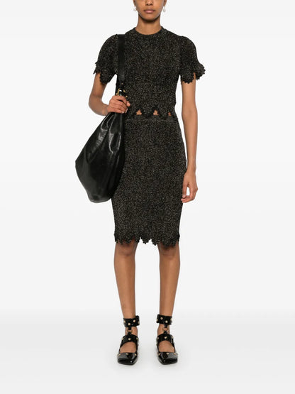 Scallop Knitted Midi Skirt