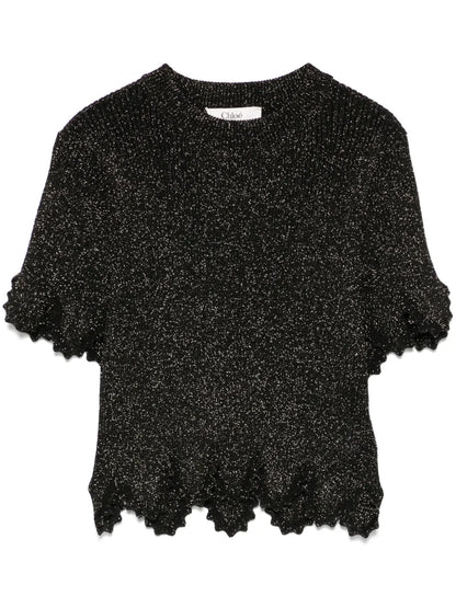 Scallop Crop Top