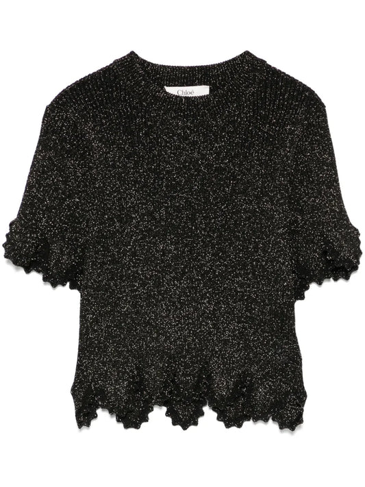 Scallop Crop Top