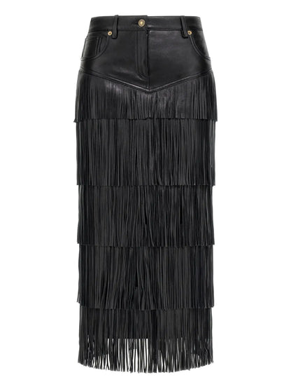 Fringed Midi Skirt