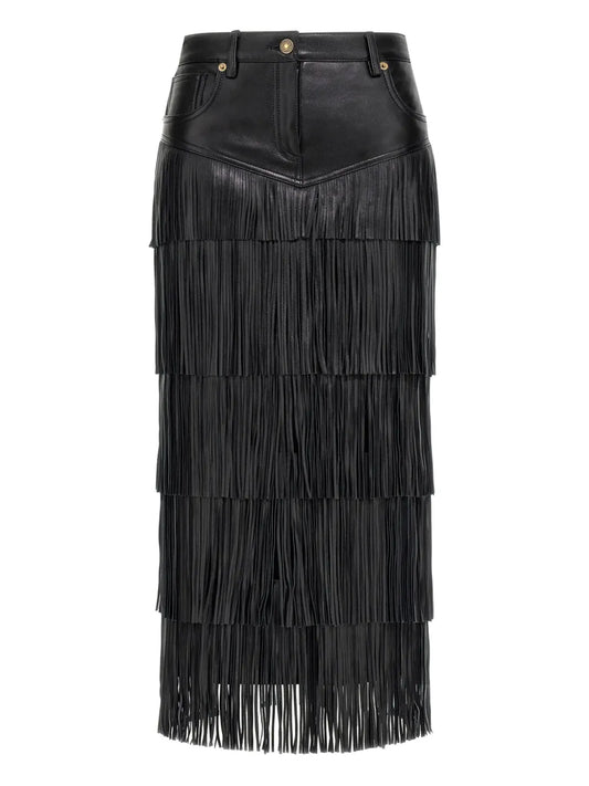 Fringed Midi Skirt