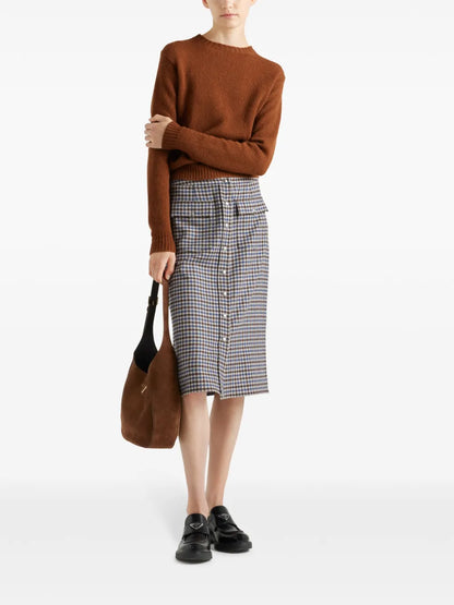 Wool Midi Skirt