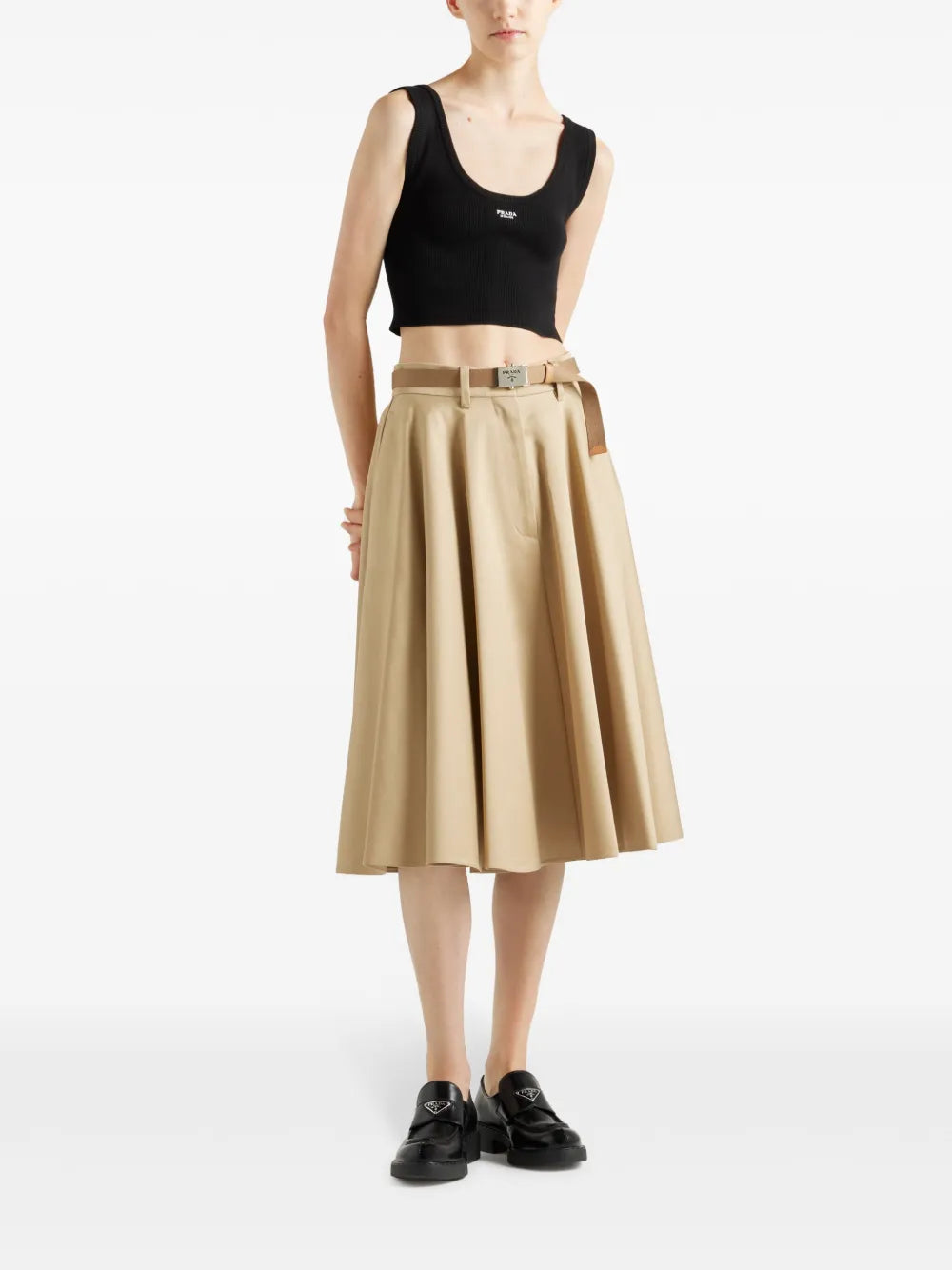 Chino Midi Skirt