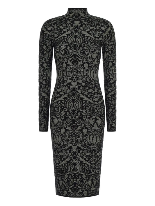 Intarsia-Knit Midi Dress