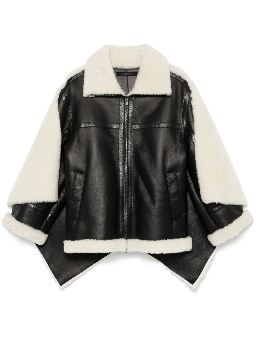 Shearling-Cape Jacket