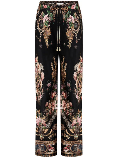 Bias-Cut Drawstring Trousers