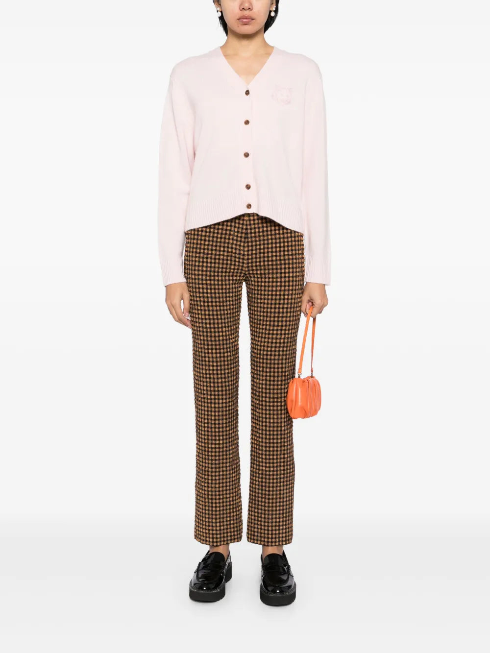 Bold Fox Head Embroidered Cardigan