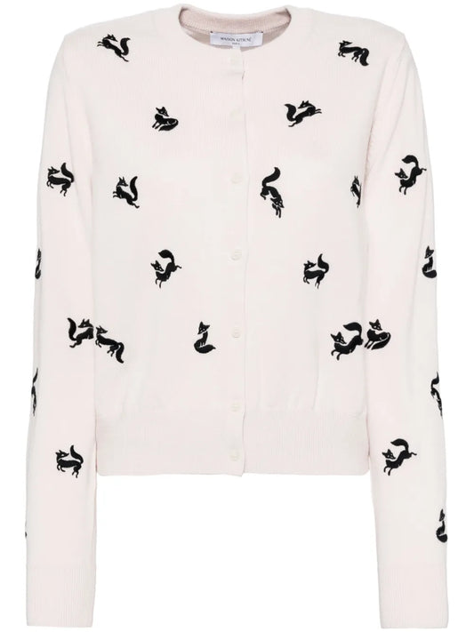 Fancy Fox Embroidered Cardigan