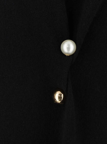 Pearl-Button Detailing Dress